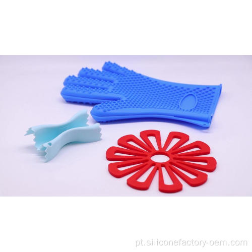 Cozinha Baking Microondas Silicone Anti-Scalding luvas